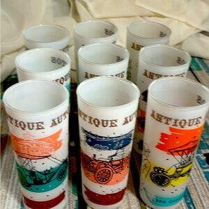 9 Vintage Automobile Tumblers